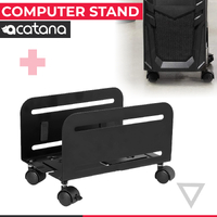 acatana  Mobile Computer Tower Rolling Stand PC CPU Case Wheels Holder Cart Desktop ATX Adjustable Caster ACA-CPB-4