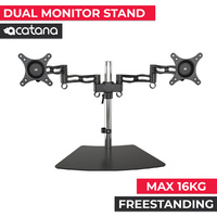 Acatana Dual Desk Monitor Stand 2 Arm Mount Bracket Freestanding Holder Display