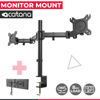 acatana ACA-D29 | Dual Monitor Stand 2 Arm Screen Desk Mount HD LED Bracket Holder up to 8kg  27" inches