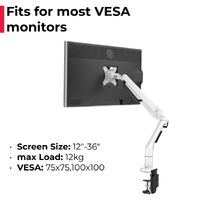acatana Monitor Mount Arm Stand Single Desk Computer Screen Gas Holder Display LCD LED HD TV ACA-DLB851-W up to  17"-36" 12kg