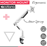 acatana Monitor Mount Arm Stand Single Desk Computer Screen Gas Holder Display LCD LED HD TV ACA-DLB851-W up to 17"-36" 12kg White