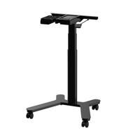 Mobile Single Desk Frame Motorised Electric Height Adjustable Battery Table Riser