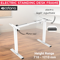 acatana | Standing Desk Frame Table Motorised Electric Height Adjustable Sit Stand White ACA-ET114F-N-W