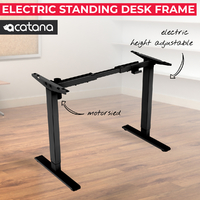 Standing Desk Height Adjustable Motorised Electric Sit Stand Table Riser Black
