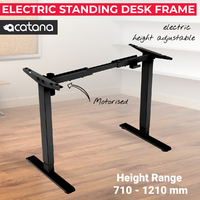 acatana | Standing Desk Frame Table Motorised Electric Height Adjustable Sit Stand Black ACA-ET114G-B