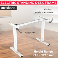 acatana | Standing Desk Frame Table Motorised Electric Height Adjustable Sit Stand White ACA-ET114G-W