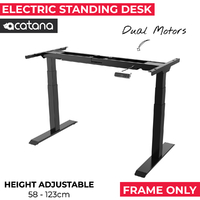 acatana |  Standing Desk Frame Table Dual Motorised Electric Height Adjustable Sit Stand ACA-ET223IB-B