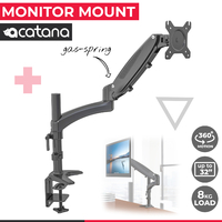 Acatana Monitor Stand Arm Desk Mount Single Computer Screen Holder Bracket up to 8kg 32" with Gas Spring ACA-GM112D