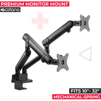 Acatana Dual Monitor Stand Mount Screen Bracket Desk Display Holder LED HD 32"