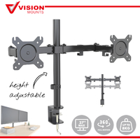 acatana Dual Monitor Stand 2 Arm LCD LED HD Screen Desk Mount Computer Display Holder Bracket Adjustable up to 27" 8kg ACA-LDT42-C024