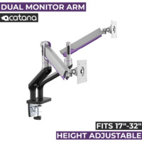 Acatana Premium Dual Monitor Mount Stand 2x Arm Display Bracket Screen Holder