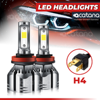 H4 LED Headlight Bulbs Kit - Replacement Car Globes, (6500K White, 150W, 12000LM)