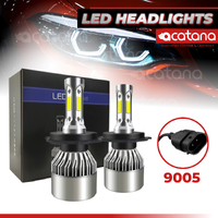S2 Headlight Head Lamp Kit 9005 HB3 Beam LED Globes White Hight Low Conversion Car Bulbs Xenon Nighteye 16000LM