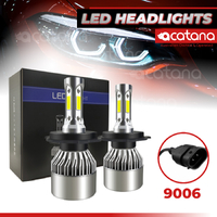 S2 Headlight Head Lamp Kit 9006 HB4 Beam LED Globes White Hight Low Xenon Nighteye 16000LM Conversion Car Bulbs