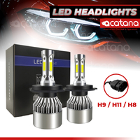S2 Headlight Car Bulbs Kit H11 H8 H9 LED Globes White