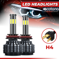 H4 LED Headlight Bulb Kit Replacement Car Globes  (24000LM, 200W, 6500K White, canbus)