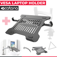 acatana ACA-LH03 | VESA Laptop Holder Mount Adapter Tray for Computer Monitor Stand Arm Desk Mount Notebook Connector fits 10” to 15.6” inches