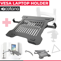 acatana ACA-LH03 | VESA Laptop Holder Mount Adapter Tray for Computer Monitor Stand Arm Desk Mount Notebook Connector fits 10” to 15.6” inches