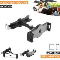 Acatana ACA-PAD28-03 | Universal Car Headrest Tablet Mount Back Seat Holder | fits 4.7-12.9” Screens