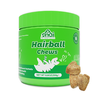Hairball Chews for Cats Hairball Control Skin and Coat Support Omega Biotin Zinc