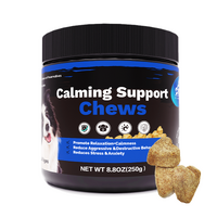 Calming Support Chews for Dogs Natural Stress Anxiety Relief Chamomile Valerian