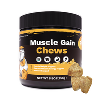 Muscle Gain Soft Chews for Dogs Whey Protein & Vitamins Supplement