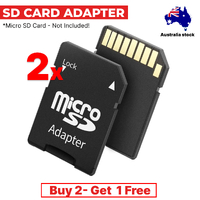 2x A-RAM MicroSD / TF to SD / SDHC SDXC Card Adapter for microSD / micro SDHC SDXC Card to Full size SD slot with Lock (Bulk Packaged)