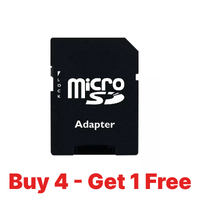 4x A-Ram MicroSD/TF to SD/SDHC Card Adapter for microSD/micro SDHC Card to Full size SD slot with Lock (Bulk Pack)