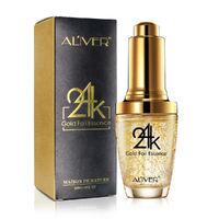Aliver Pure 24k Gold Serum for Face Best Anti Aging Foil Essence Hyaluronic Acid, Collagen Moisturizing Anti Wrinkles Solution Puffy