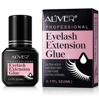 Aliver Eyelash Extension Glue Professional Extra Strong Black Adhesive Eye Makeup