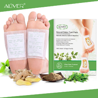 Aliver Pull Toxin Removal Detox Feet Pads Foot Patches Sticky Adhesives Natural Body Cleanning 10pcs