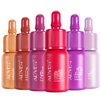Aliver 6 pcs Set Liquid Lipsticks Lip Sticks Waterproof Lasting Lip Stain Makeup Gloss