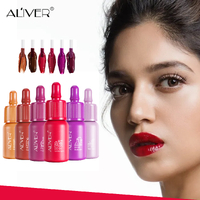 Aliver 6 pcs Set Liquid Lipsticks Lip Sticks Waterproof Lasting Lip Stain Makeup Gloss