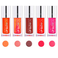 Aliver 5pcs Colors Lip Gloss Lipstick Glow Oil Makeup Tint Plump Shade Liquid Hydrating Balm Moisturizing Set