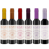 Aliver 6pcs Wine Lip Tint Matte Lipstick Set Waterproof Lip Gloss Liquid Long Lasting Makeup Moisturizing