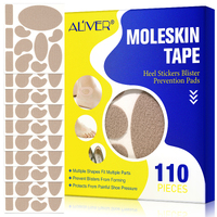 Aliver Foot Moleskin Tape for Feet Blisters Shoes Pads Patches Mole Skin Heal Padding Repair Stickers 110pcs