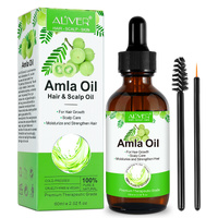 Aliver 100% Pure Natural Amla Oil Hair Growth Scalp Anti Hair Loss Skin Care Cold Pressed Moisturize Strengthening Serum Essence, 60ml