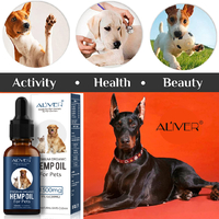 Aliver Pet Hemp Seed Oil for Dogs Cats Organic Drops Natural Calming Aid Pain Relief Helps Stress Anxiety Health Immunity Hip Joint 1500mg Omega
