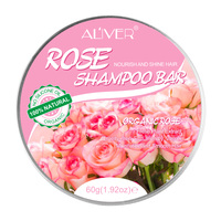 Aliver Nourishment Rose Shampoo Bar Hair Soap Care Natural Soap Moisturizer Organic