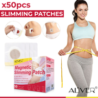 Aliver 50pcs Weight Loss Fat Burner Body Slimming Patch Belly Stickers Magnetic Firming Shaping Anti Cellulite