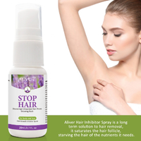 Aliver Minimizer Stop Growth Hair Inhibitor Removal Spray Body Face Arm Armpit Leg Permanent Painless for Women Men After Epilation