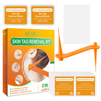 Aliver Safe Skin Tag Remover Kit Mole Wart Removal Natural Painless Fast Bands Acne Patches Spot Effective Micro Pimple Home, Orange