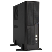 IN WIN BL040 mATX SFF Low Profile Desktop Computer Case with 300W 80+ GOLD PSU, USB3.0, Intel Lanyu Ref. Design, Black