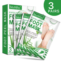 BestNiffes 3pcs Foot Peel Mask Exfoliating Remove Callus Peel Soft Feet Smooth Dead Skin
