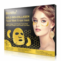 BestNiffes Anti Aging Under Eye Gel Patches + Face Masks Gold Collagen Gel Wrinkles Facial Moisture Sheet Pack