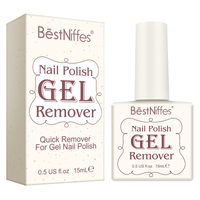 BestNiffes Nail Polish Gel Remover Soak Off Cleaner Manicure Easily Burst Degreaser Quickly No Need for Foil Soaking or Wrapping 15 ml