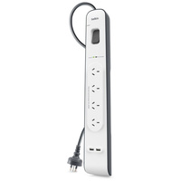 Surge Protection Power Board 4 AU Outlet 2 USB Charging Ports Belkin BSV401AU2M