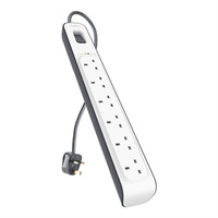 Surge Protector PowerBoard 6 Outlets 2m Cord Belkin BSV603au2M