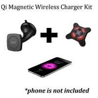 Kome C102 QI Magnetic Wireless Car Charger + Kome QI Magnetic Patch - Sticker/Holder for Smartphones