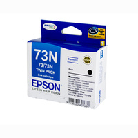 Epson 73N Standard Capacity Twin Pack Black Ink Cartridge; DURABrite Ultra; Epson